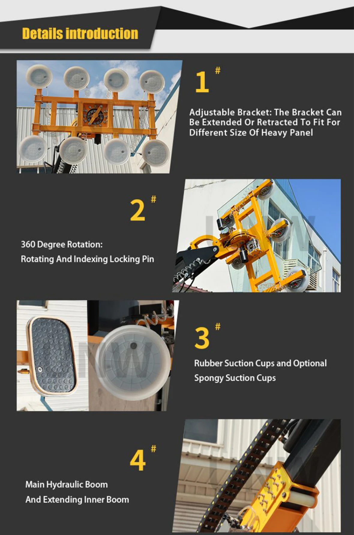 glass lifting machines accessory